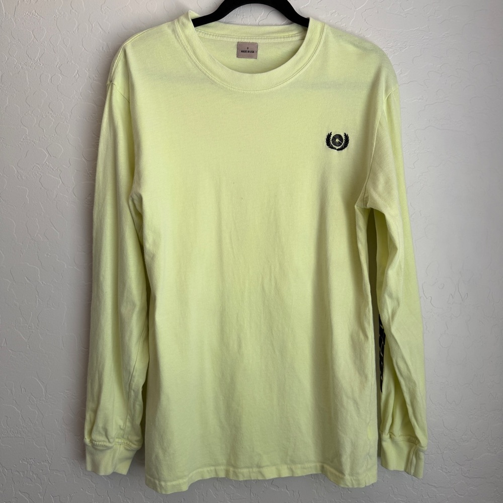 Adidas Yeezy Men's Calabasas Long Sleeve Tee Frozen Yellow Small‎